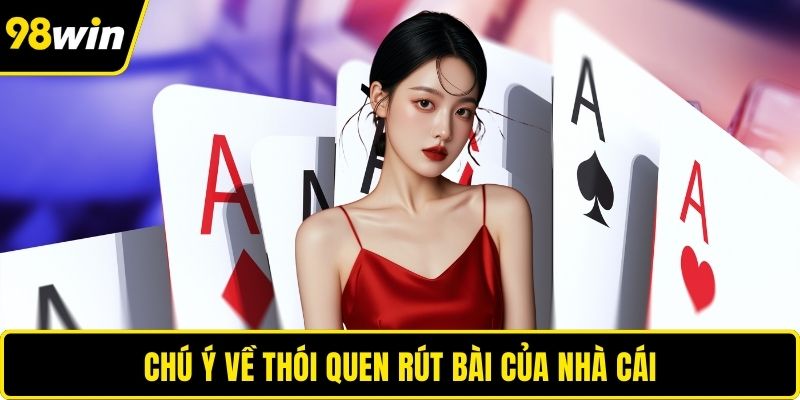 Chú ý về thói quen rút bài của nhà cái